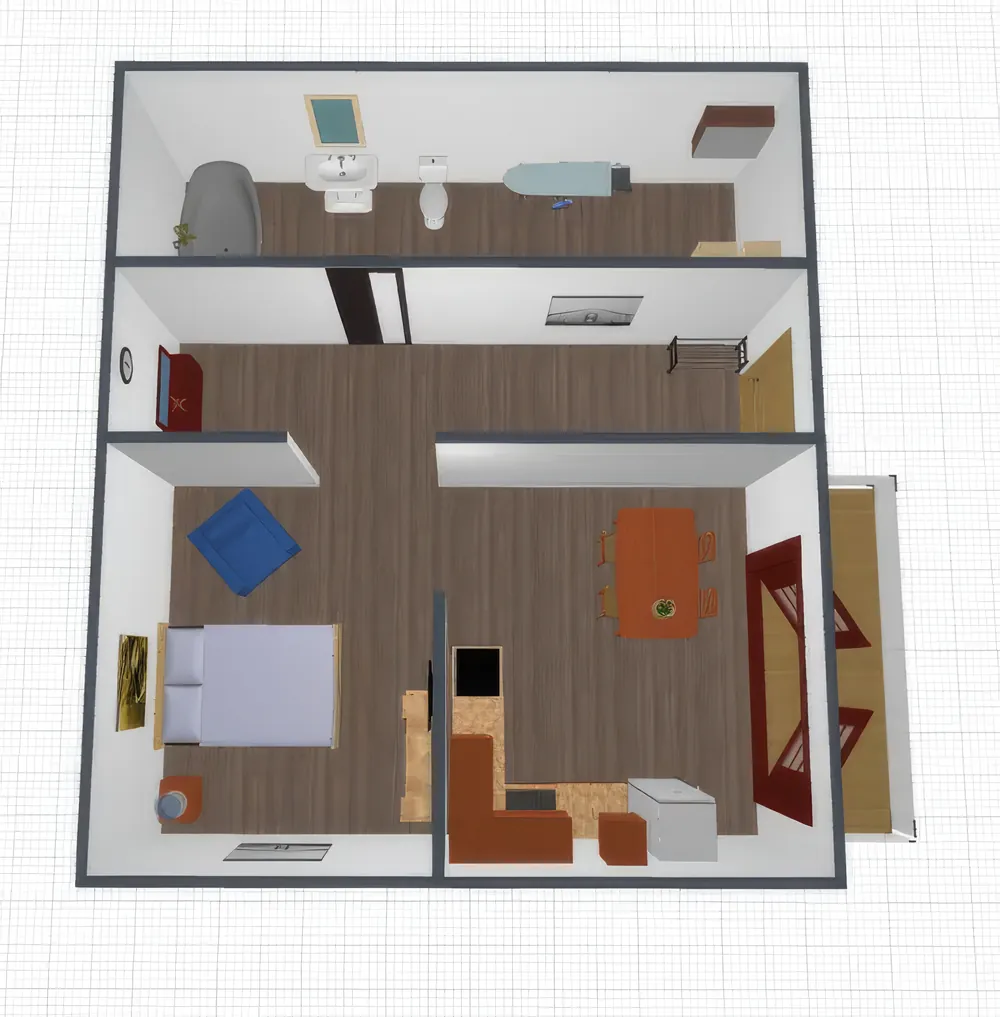 Floor plan of the Deluxe Suite with Ottawa River View